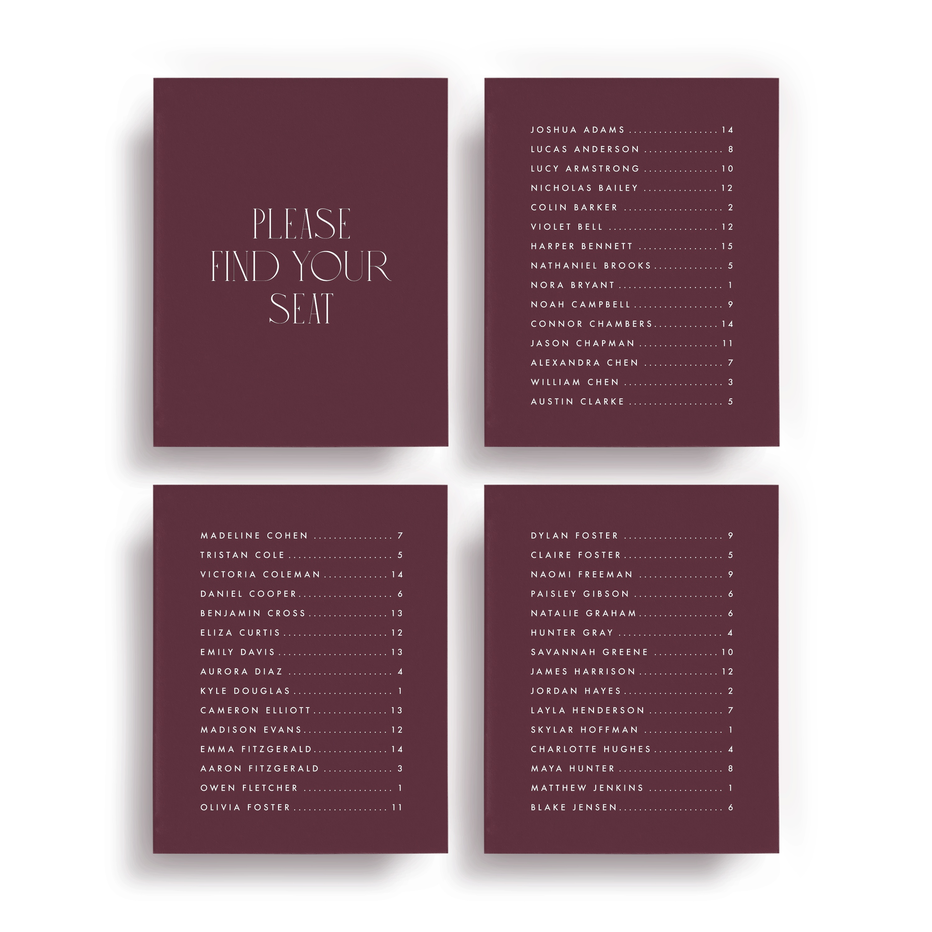 Seating Chart The Vivid Flora Edit Isidore & Augustine