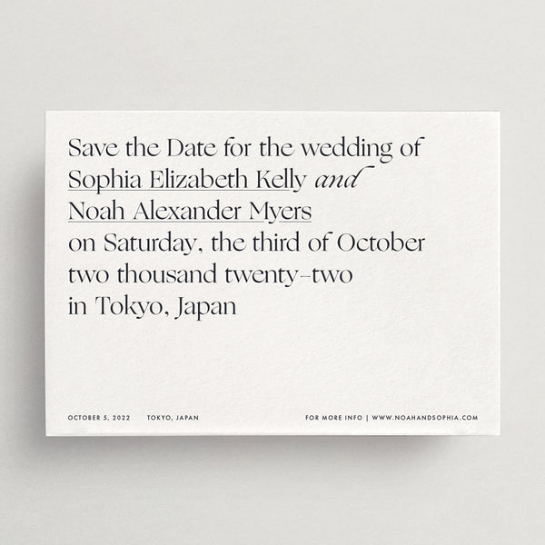 Save-the-Date Card/Envelope - Capri Collection