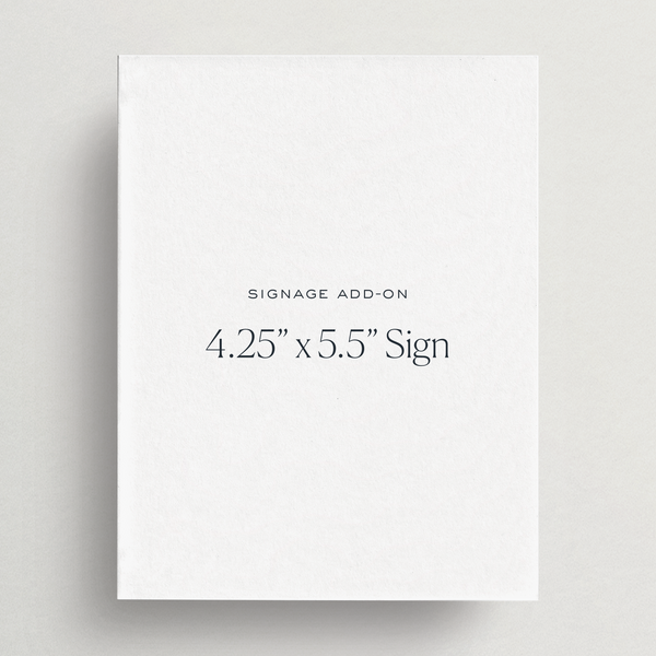 4.25"x5.5" Signage Add-on