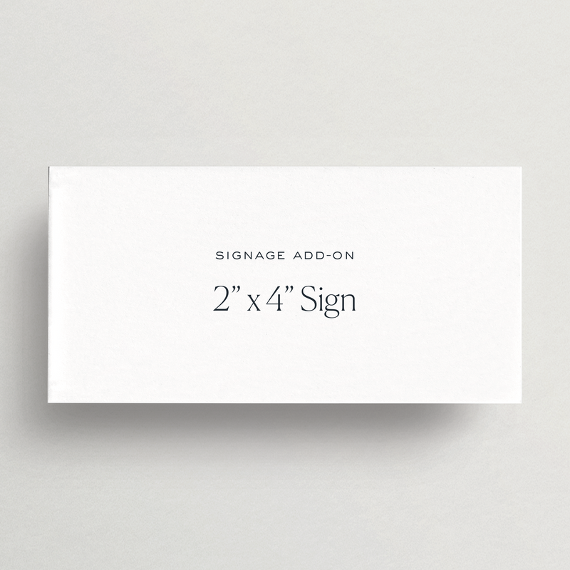 2"x4" Signage Add-On