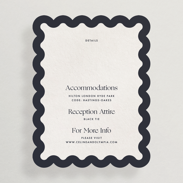 Scalloped Die Cut Details Card
