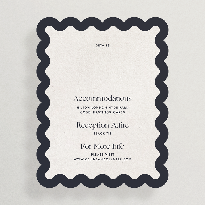 Scalloped Die Cut Details Card