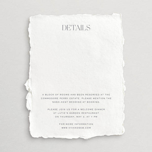 Handmade Details Card - Lucca Collection