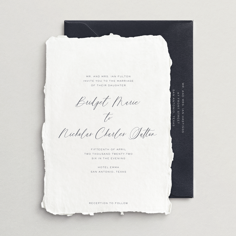 Handmade Invitation Card/Envelope - Siena Collection