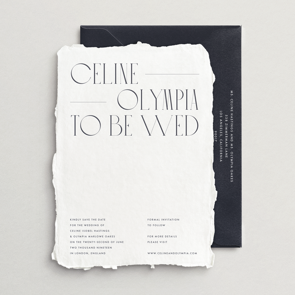 Handmade Save-the-Date Card/Envelope