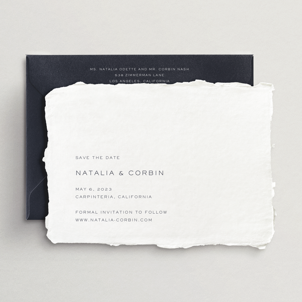 Handmade Save-the-Date Card/Envelope - Modena Collection