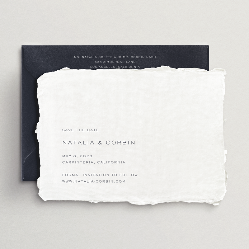 Handmade Save-the-Date Card/Envelope
