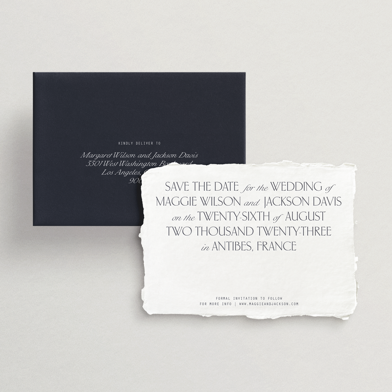 Handmade Save-the-Date Card/Envelope