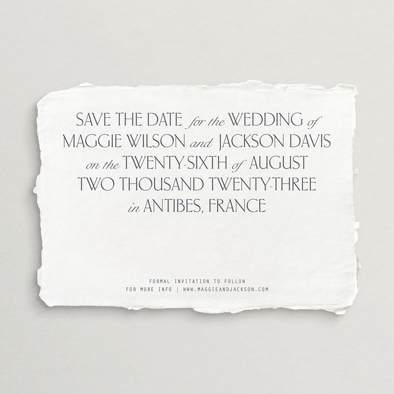 Handmade Save-the-Date Card/Envelope