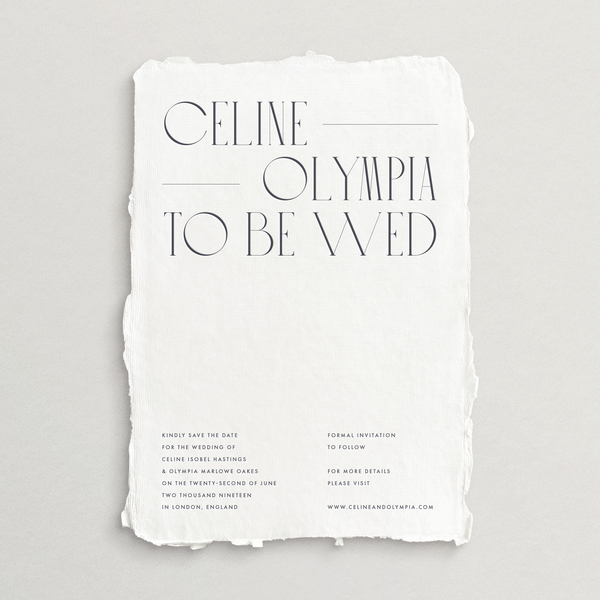 Handmade Save-the-Date Card/Envelope