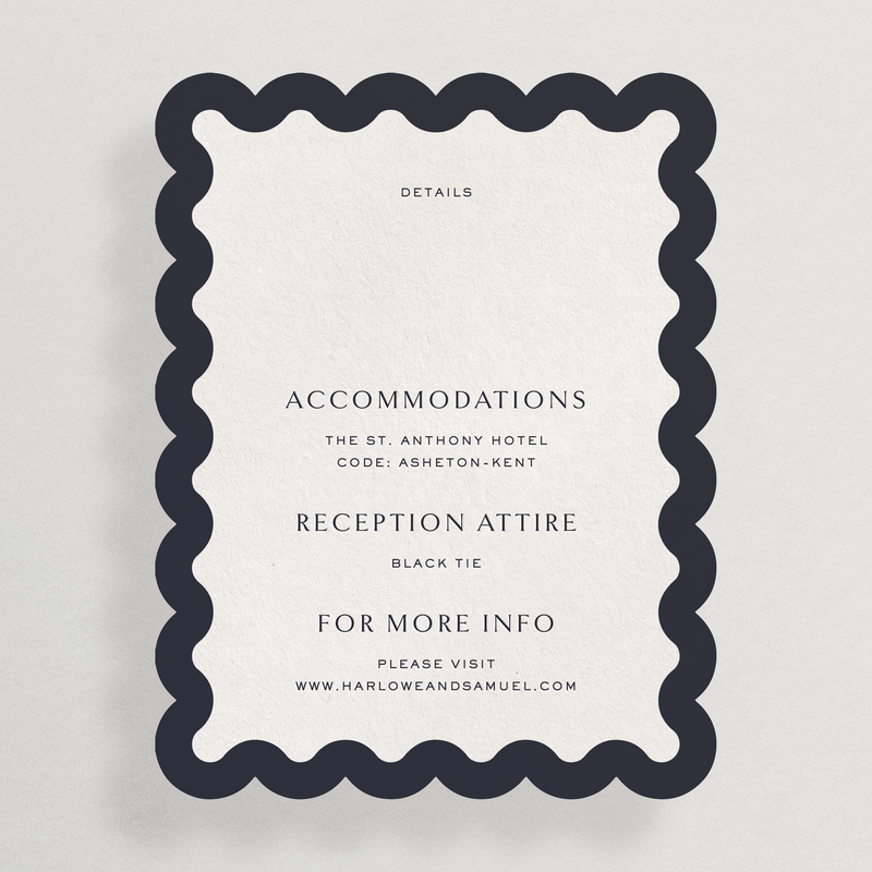 Scalloped Die Cut Details Card