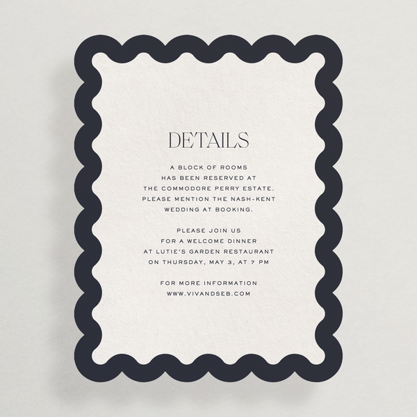 Scalloped Die Cut Details Card