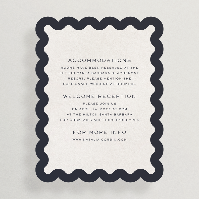 Scalloped Die Cut Details Card