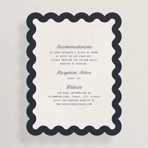 Scalloped Die Cut Details Card