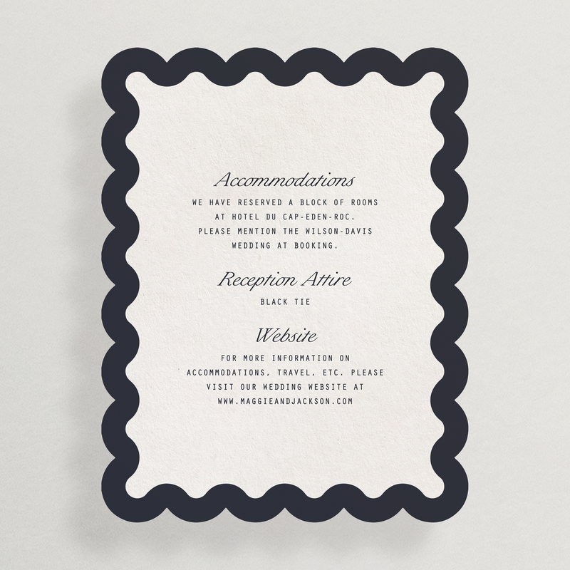 Scalloped Die Cut Details Card