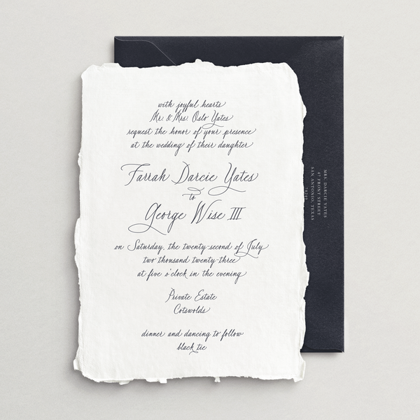 Handmade Invitation Card/Envelope