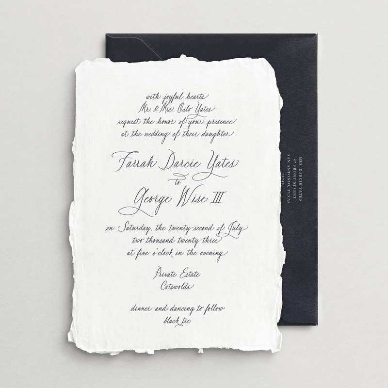 Handmade Invitation Card/Envelope - Noto Collection