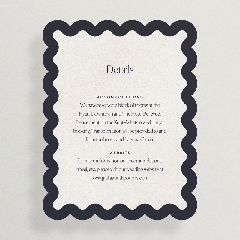 Scalloped Die Cut Details Card