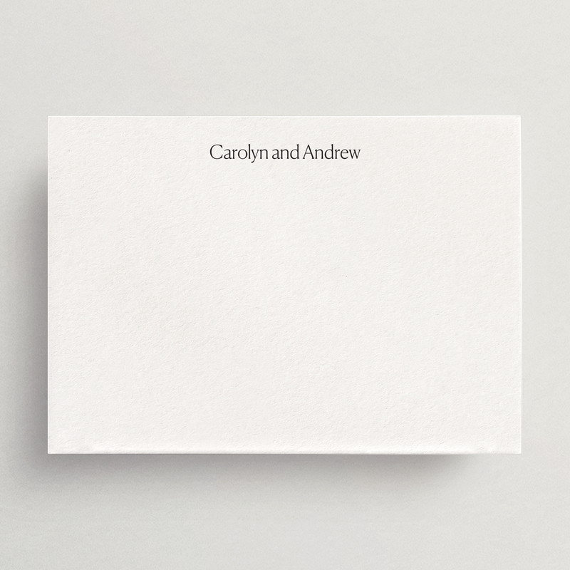 Custom Personal Stationery - Flat Card/Envelope Set - Palermo Collection