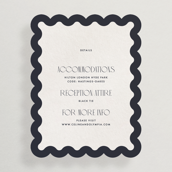 Scalloped Die Cut Details Card
