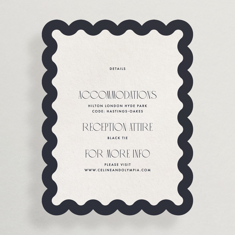 Scalloped Die Cut Details Card