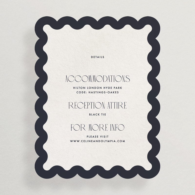 Die Cut Details Card - Tivoli Collection