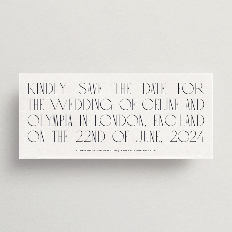 Save-the-Date Card/Envelope - Tivoli Collection