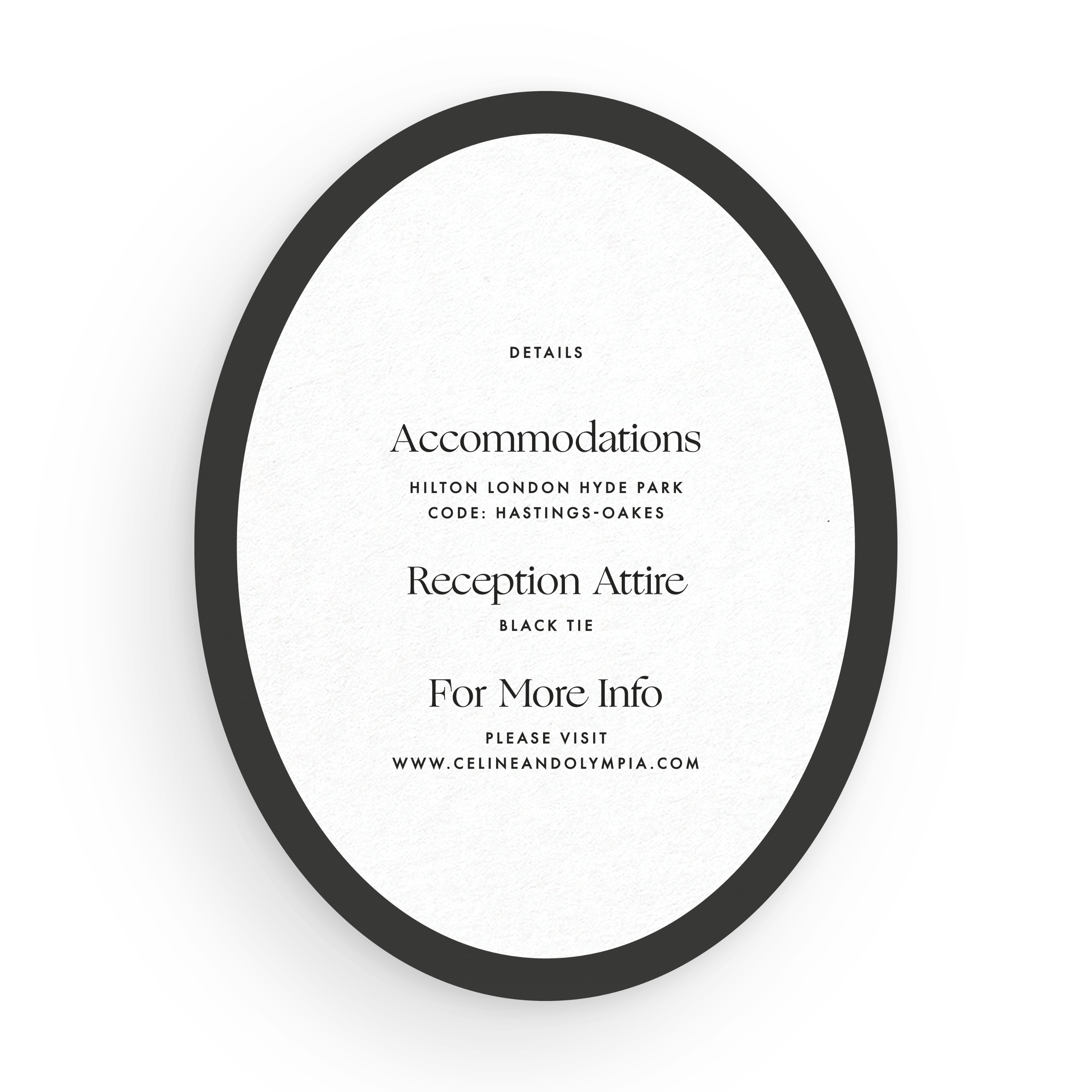 Oval Details Card