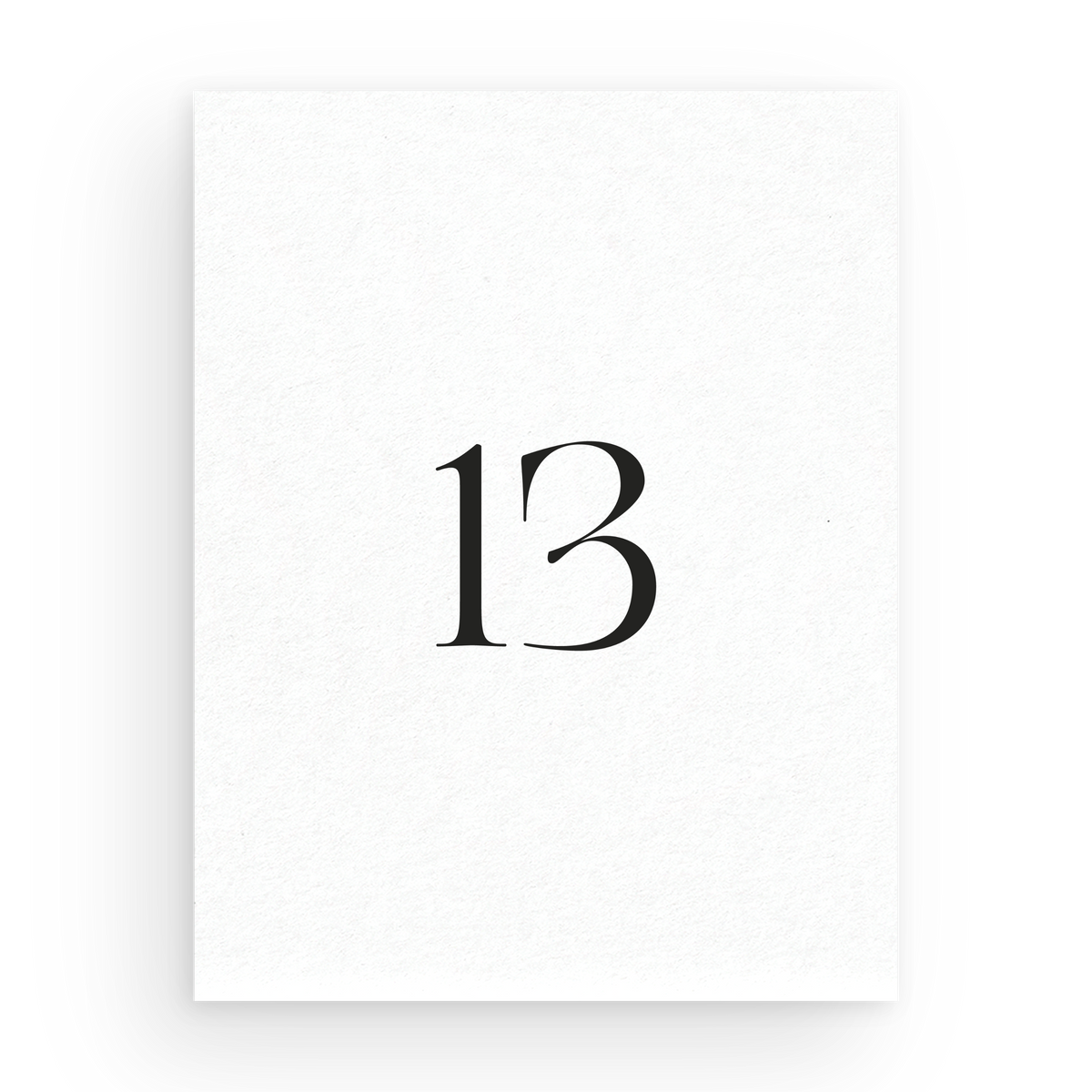 Table Numbers