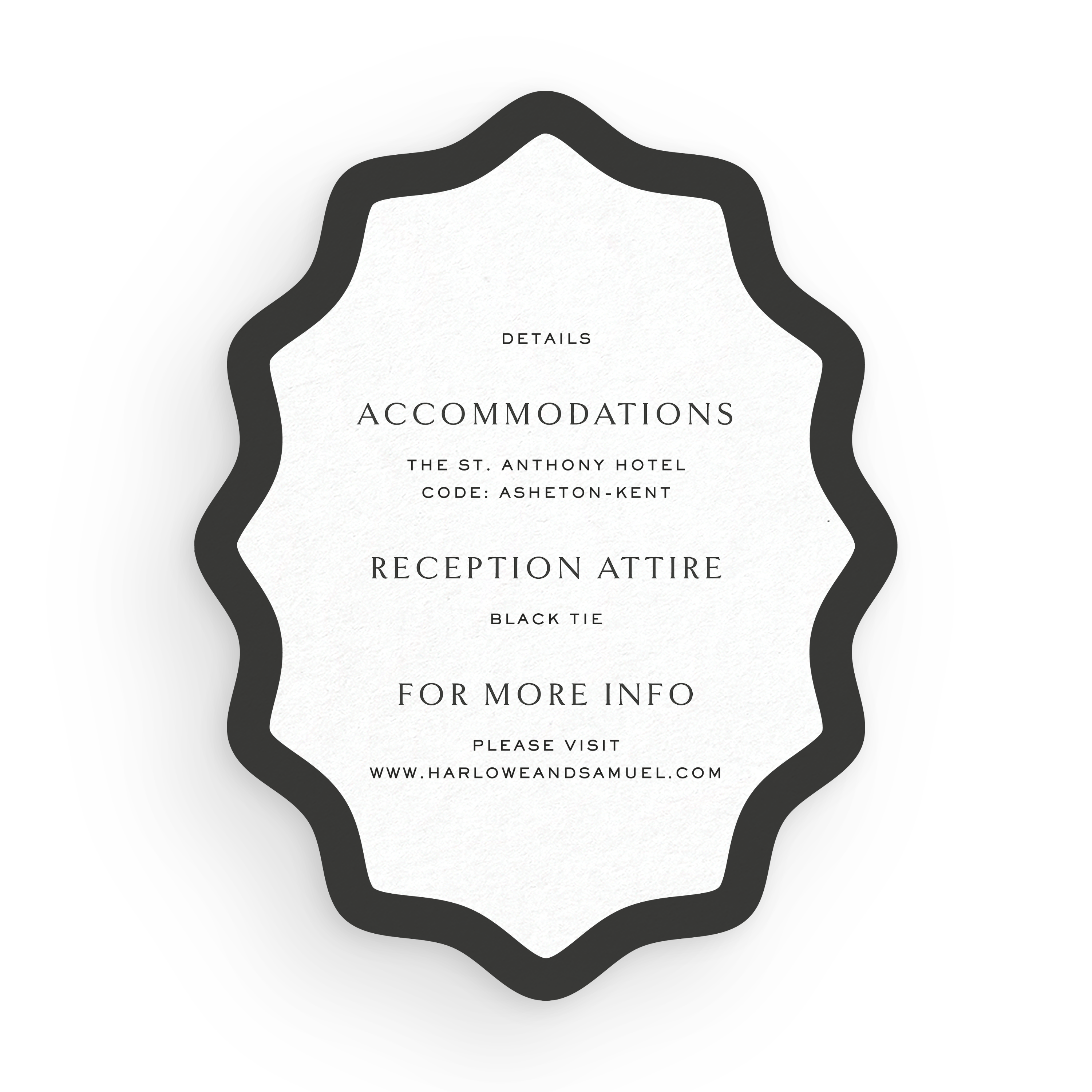 Wavy Oval Details Card