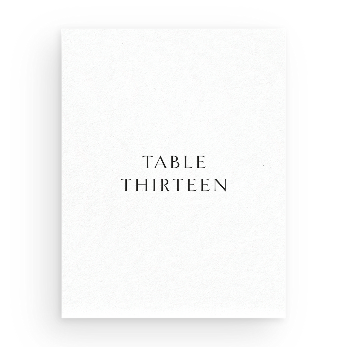 Table Numbers