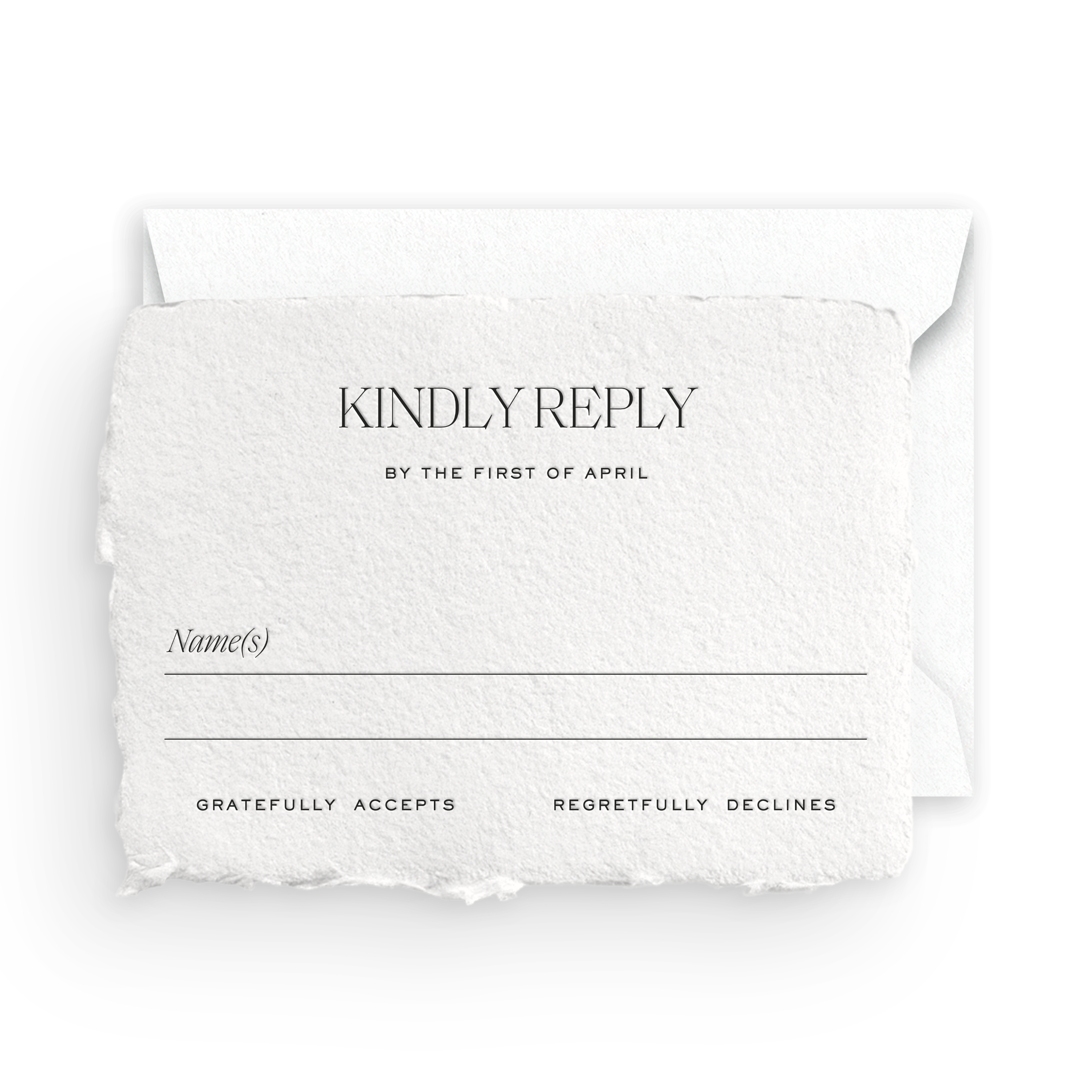 Handmade Mail-in Response Card/Envelope