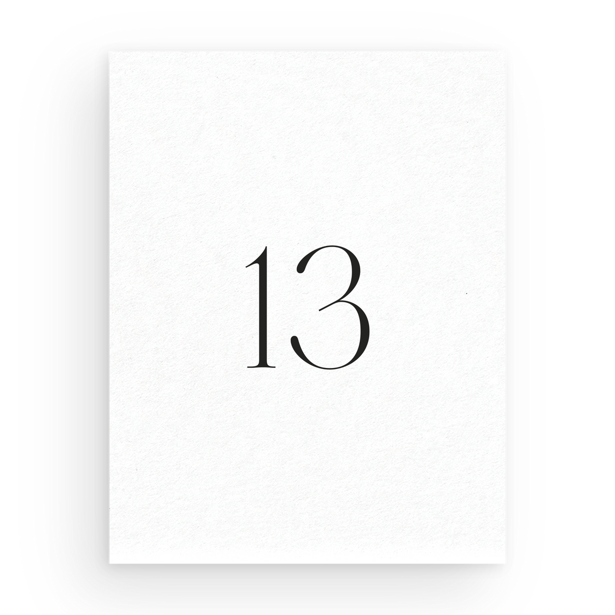 Table Numbers