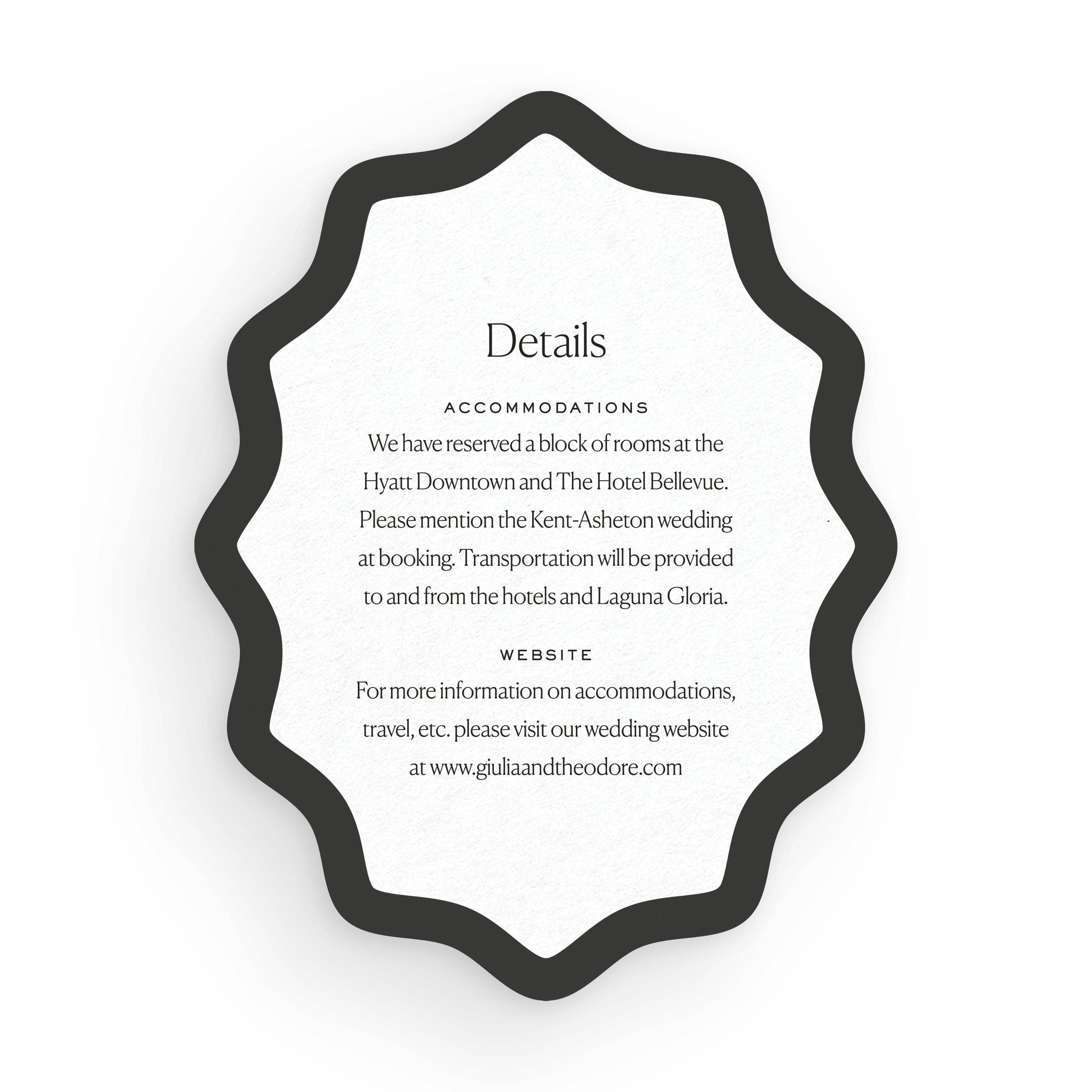 Wavy Oval Details Card