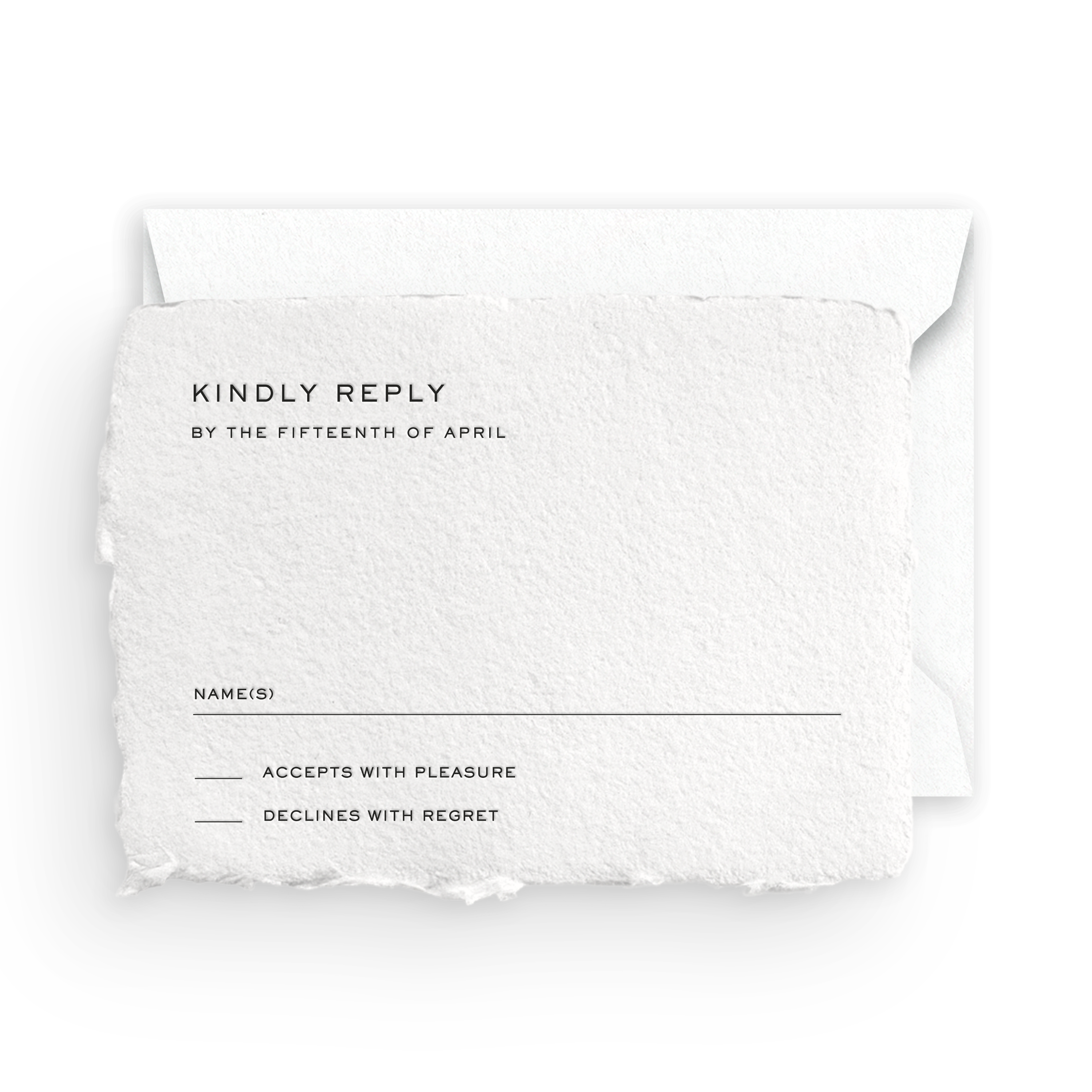 Handmade Mail-in Response Card/Envelope