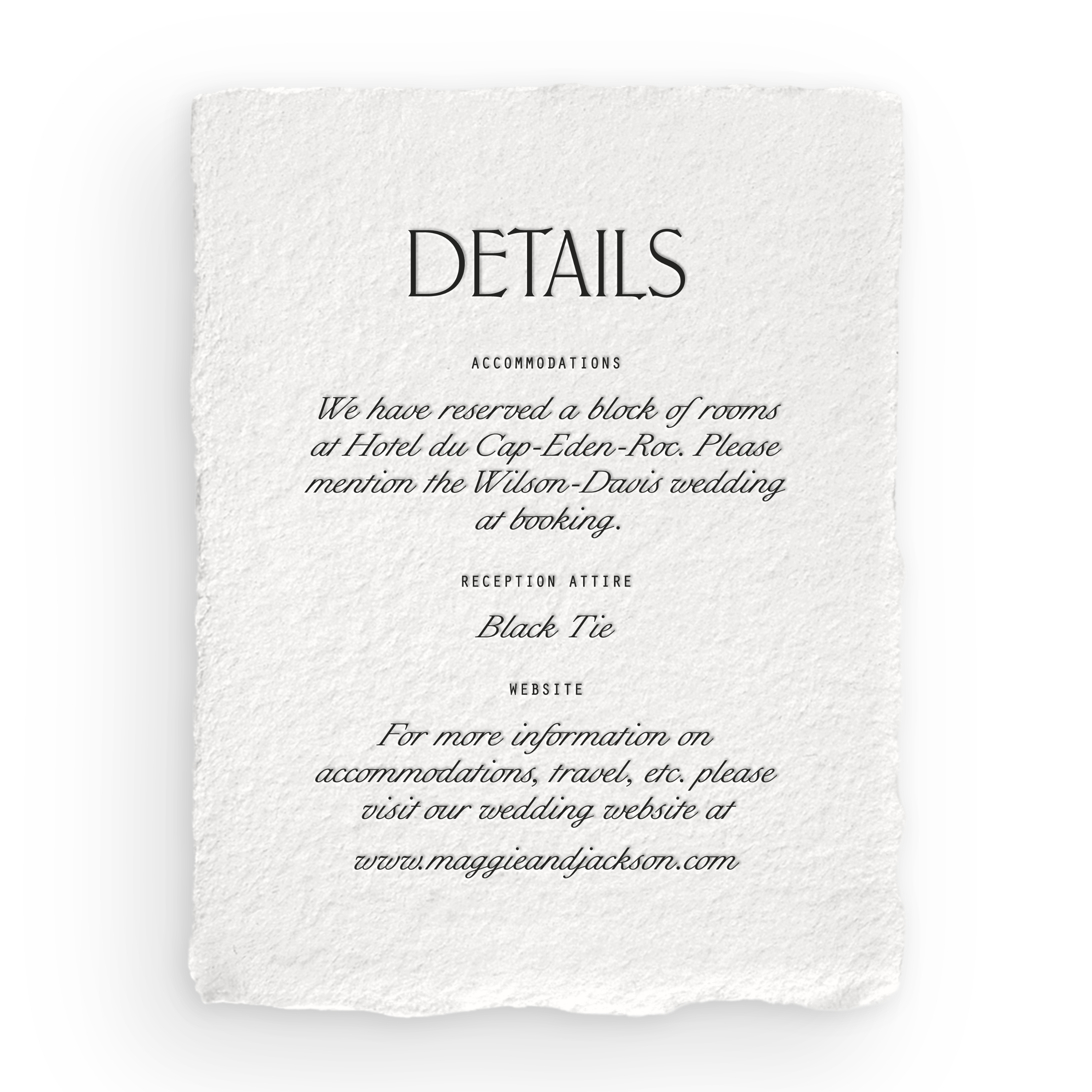 Handmade Details Card
