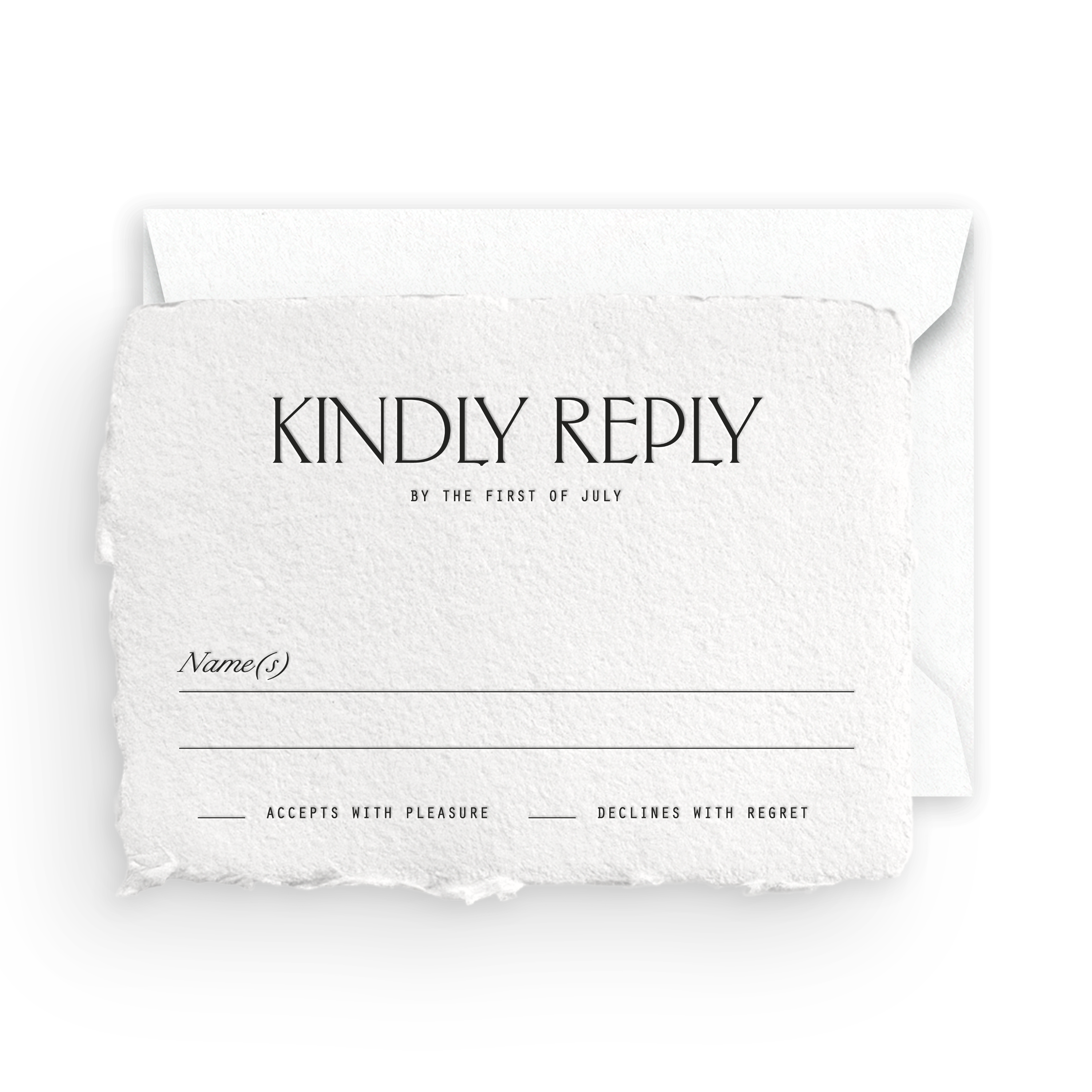 Handmade Mail-in Response Card/Envelope