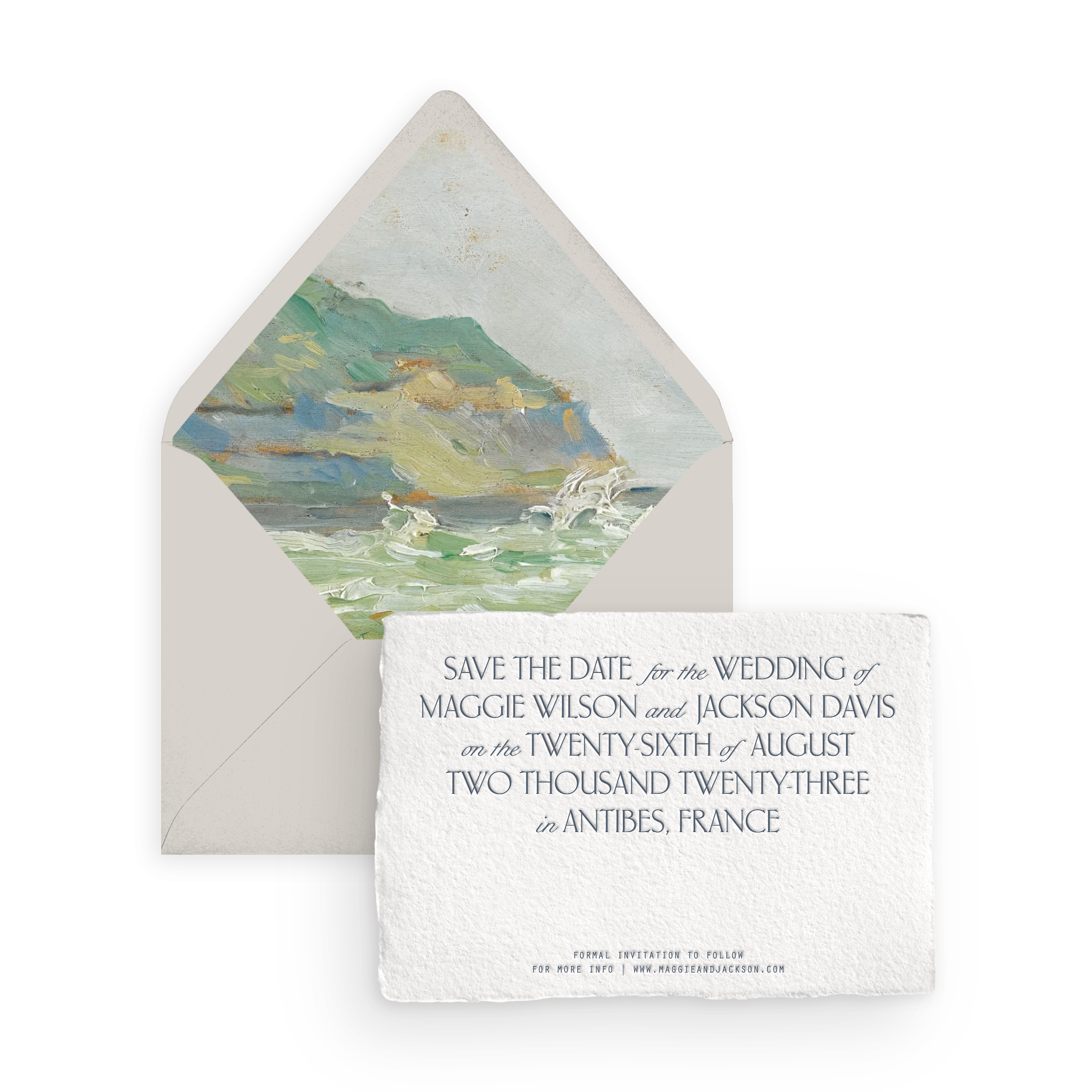 Handmade Save-the-Date Card/Envelope