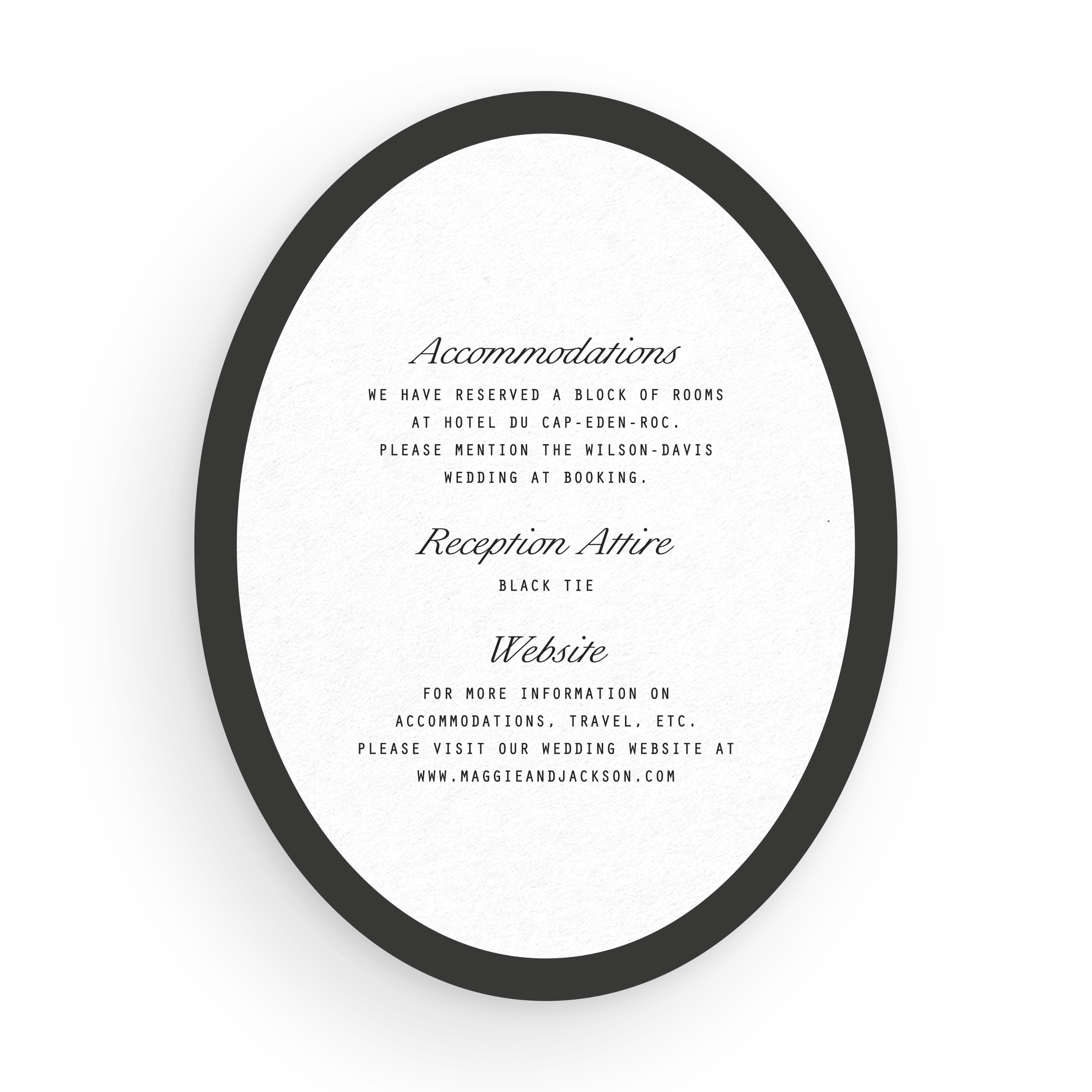 Oval Details Card