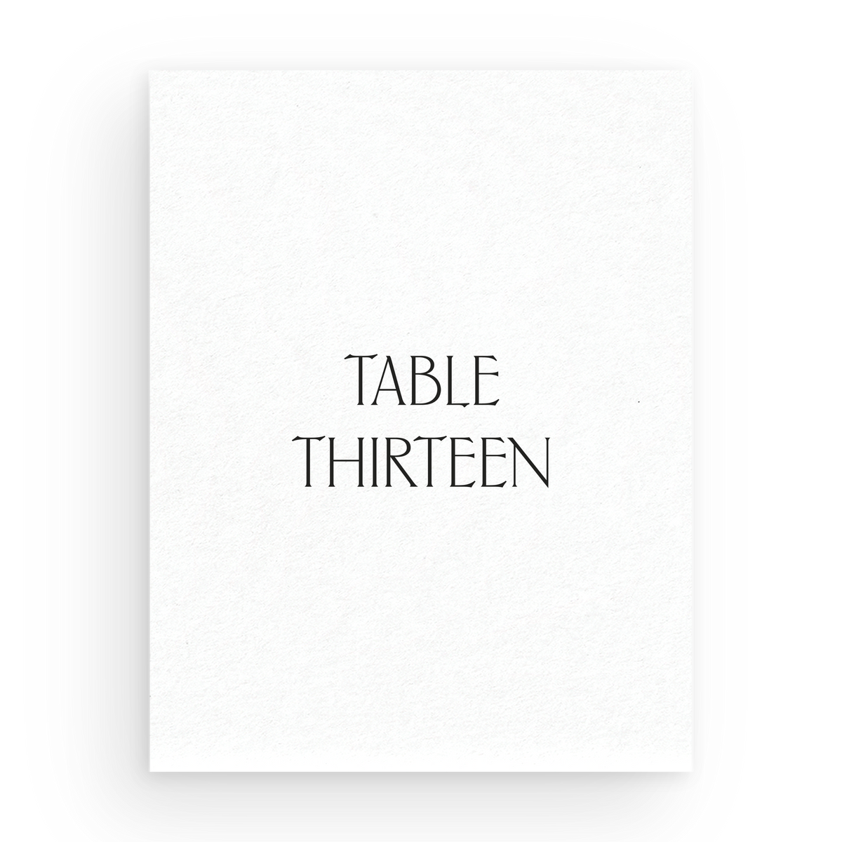 Table Numbers