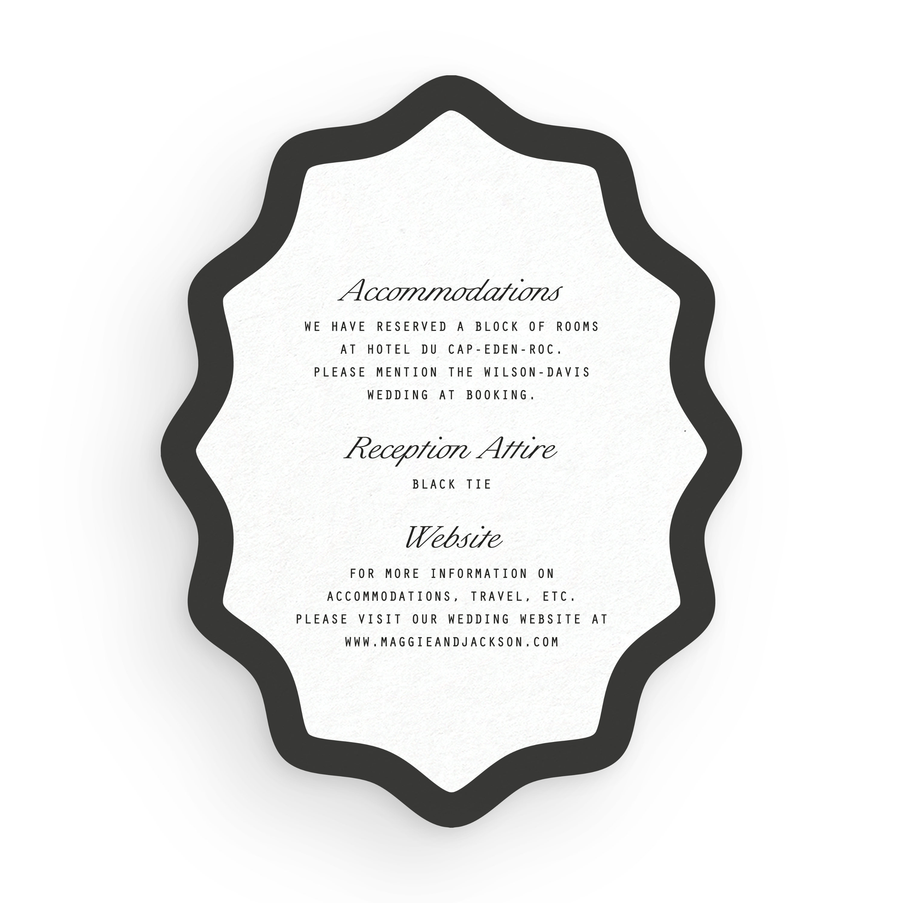 Wavy Oval Details Card