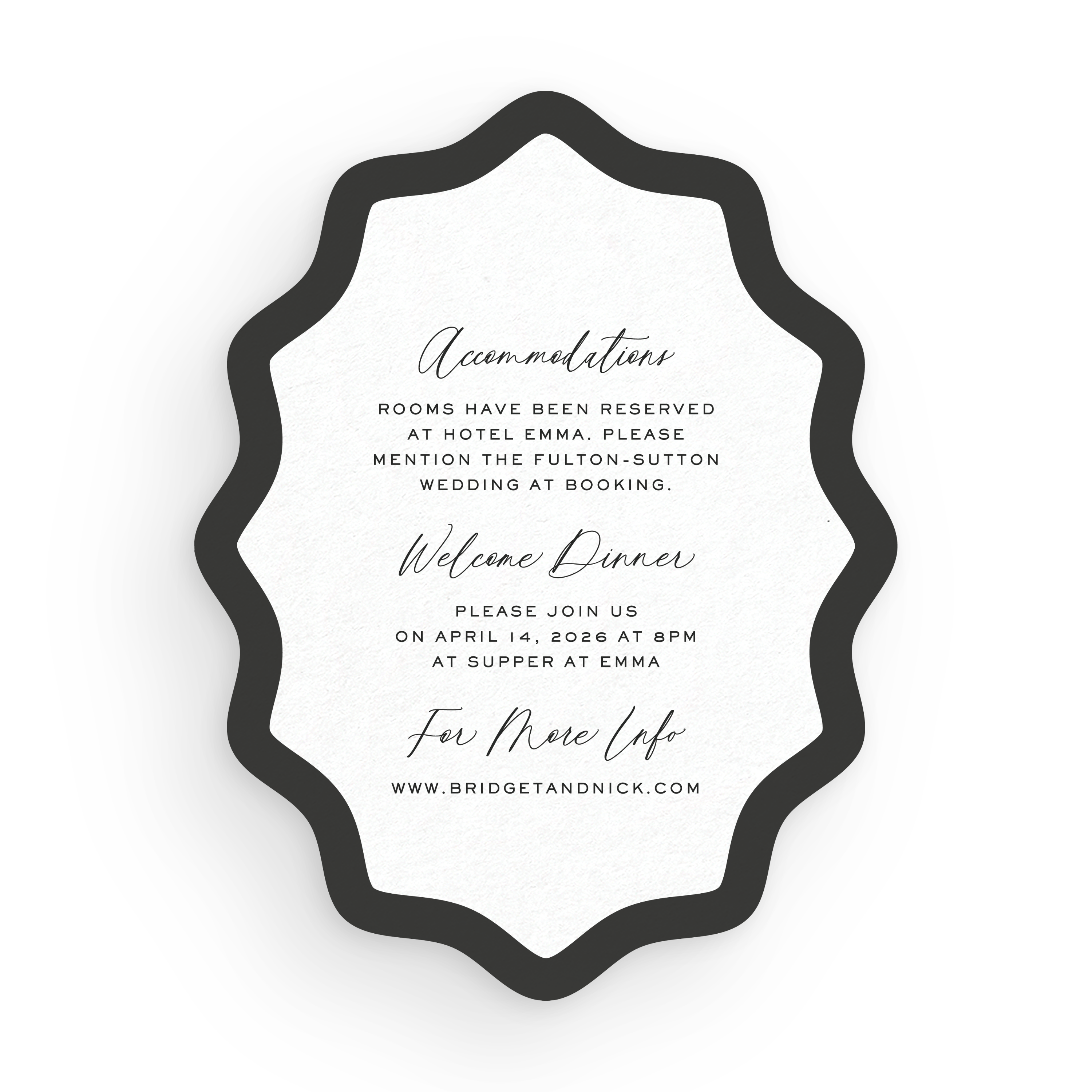 Wavy Oval Details Card