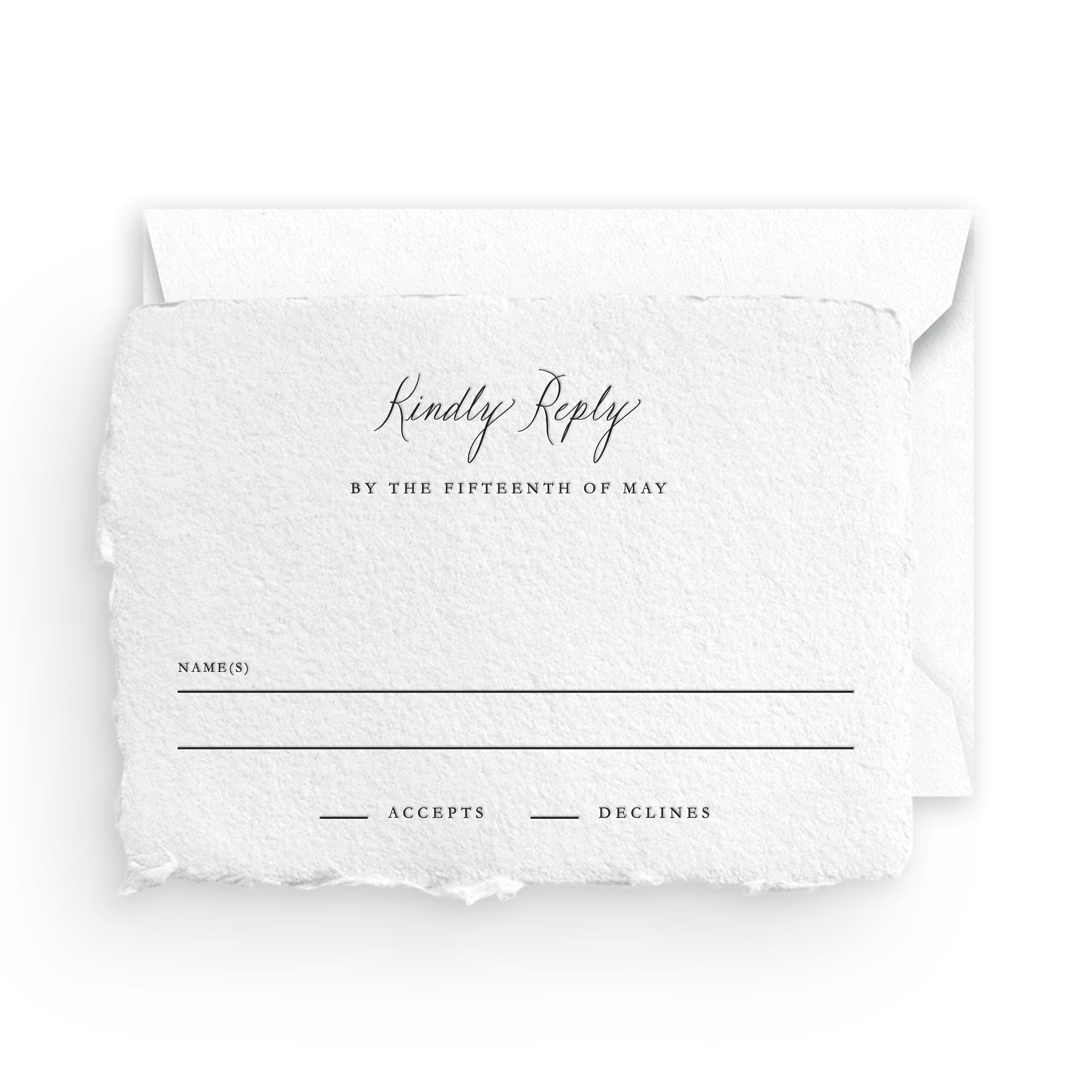 Handmade Mail-in Response Card/Envelope