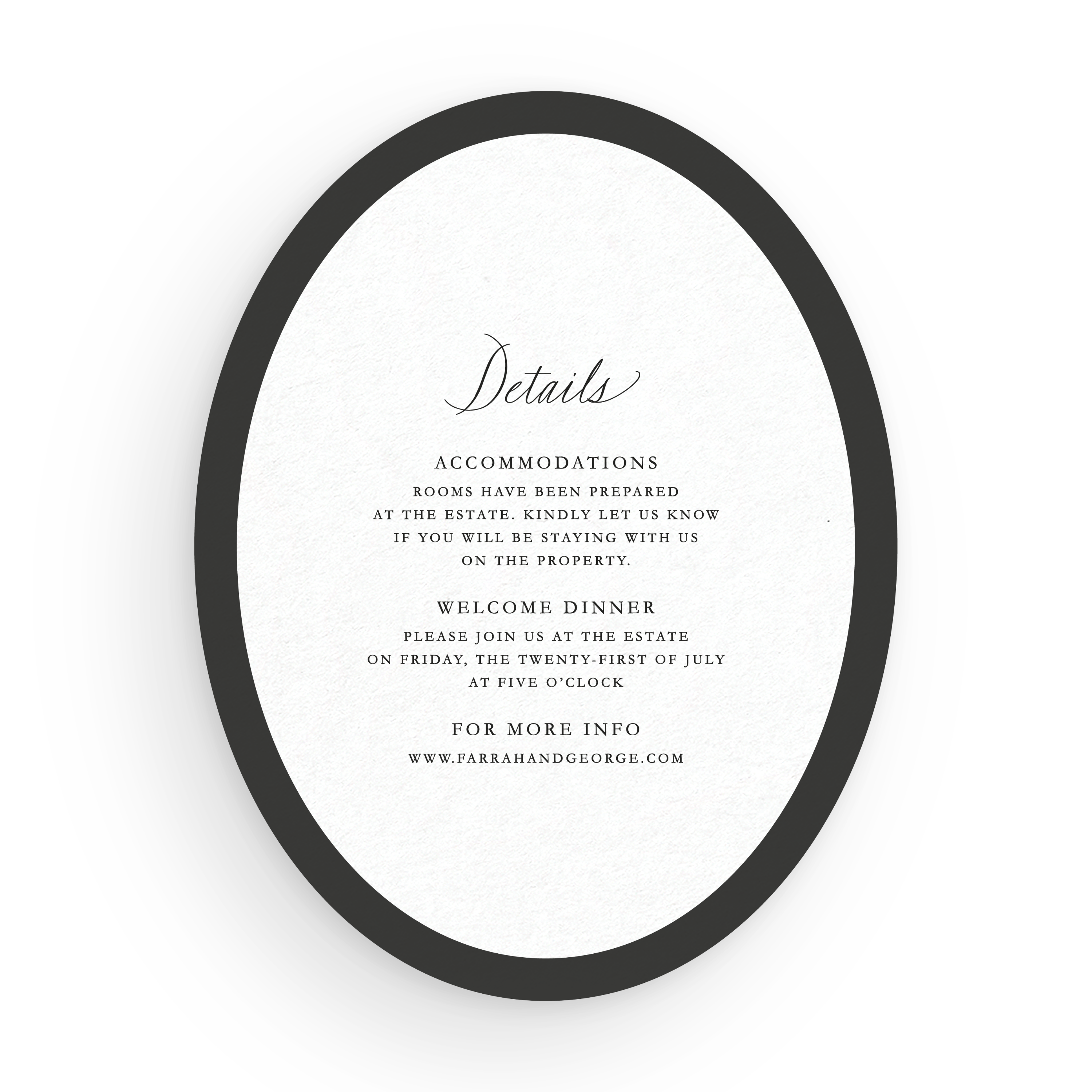 Oval Details Card