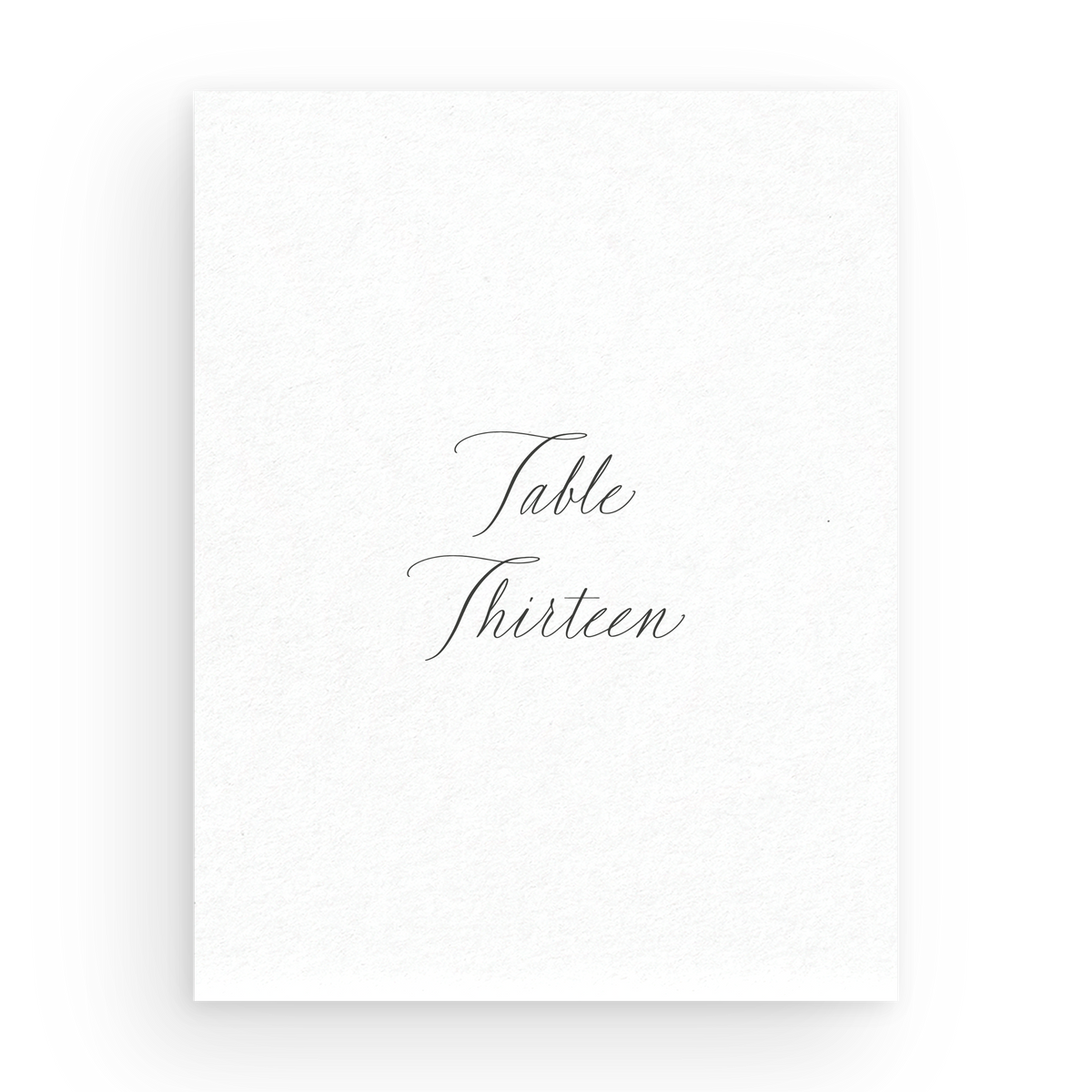 Table Numbers