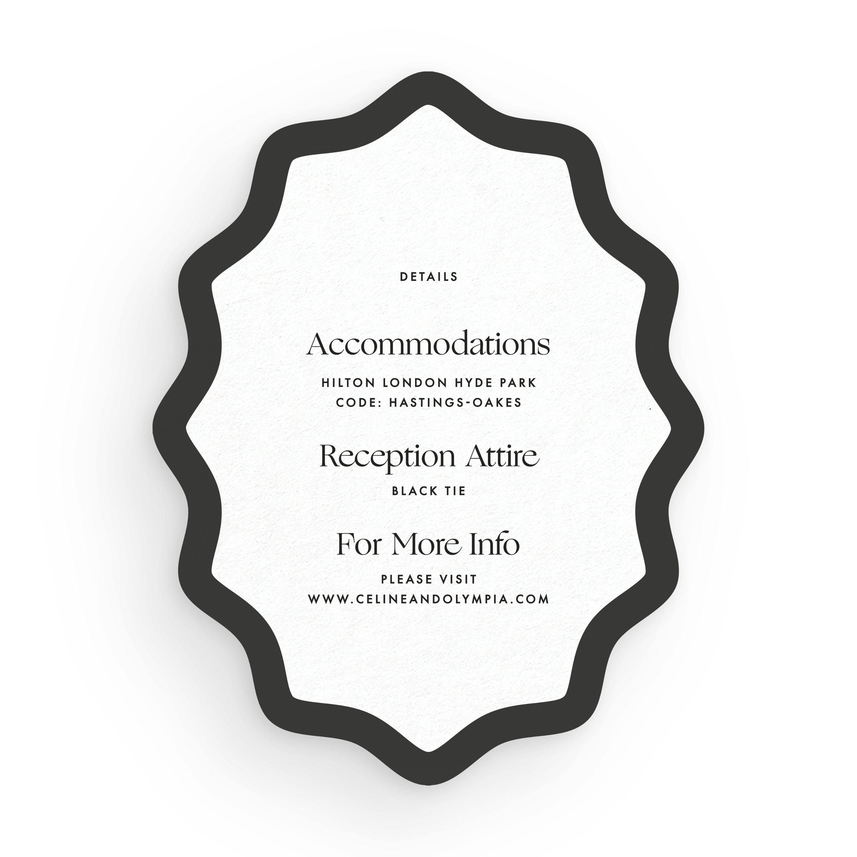 Wavy Oval Details Card