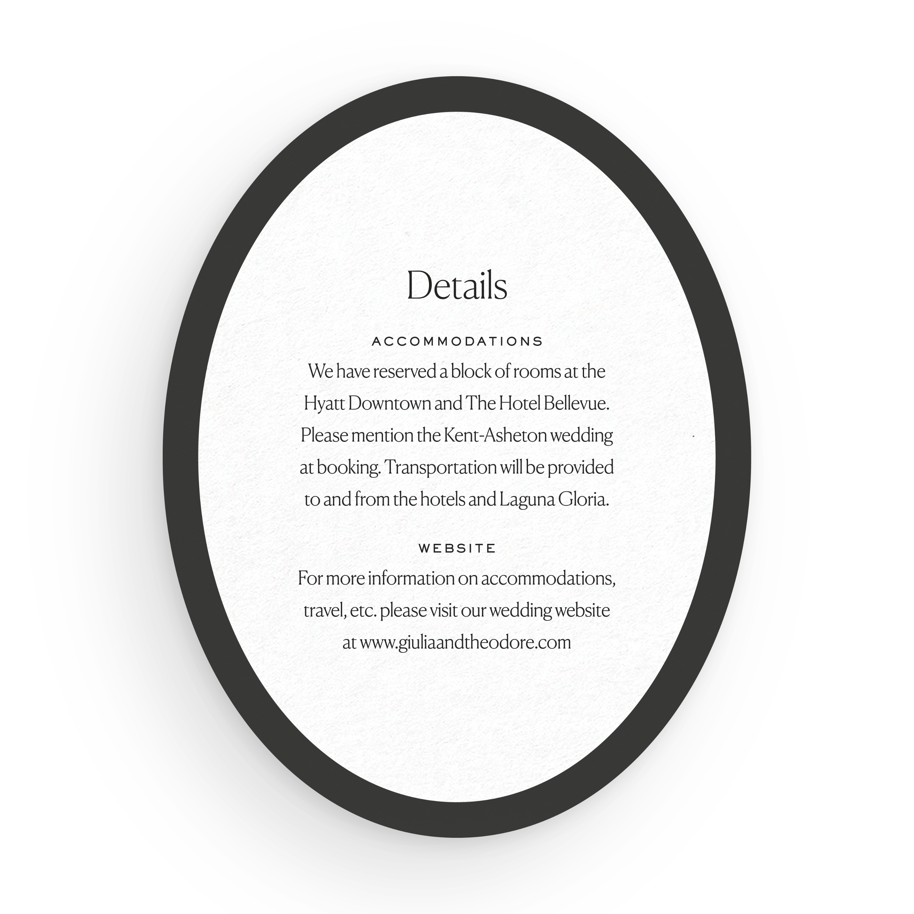 Oval Details Card