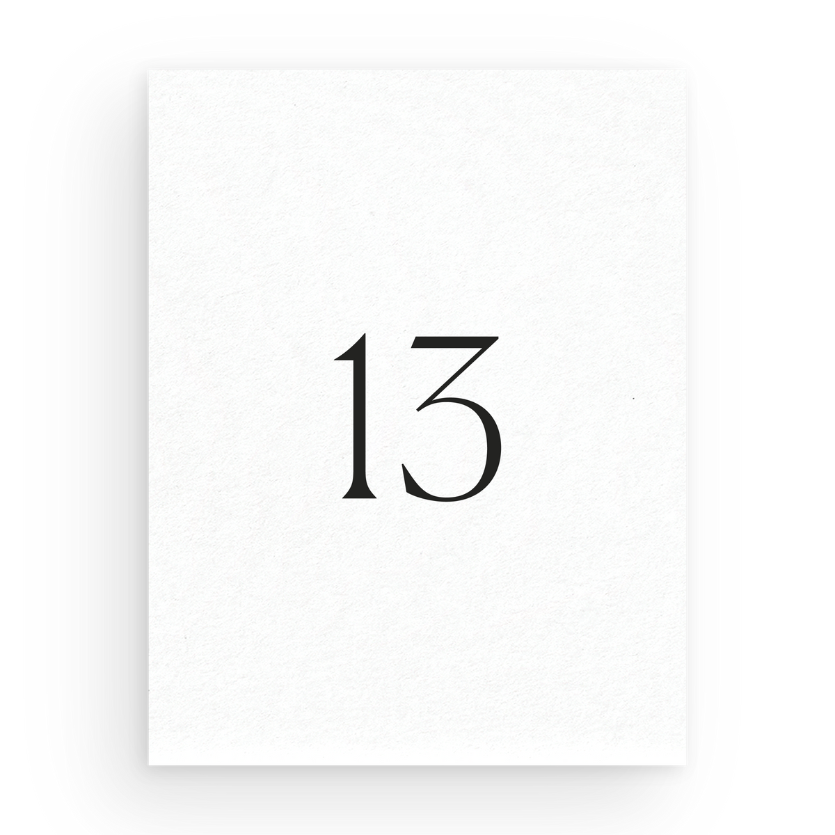 Table Numbers