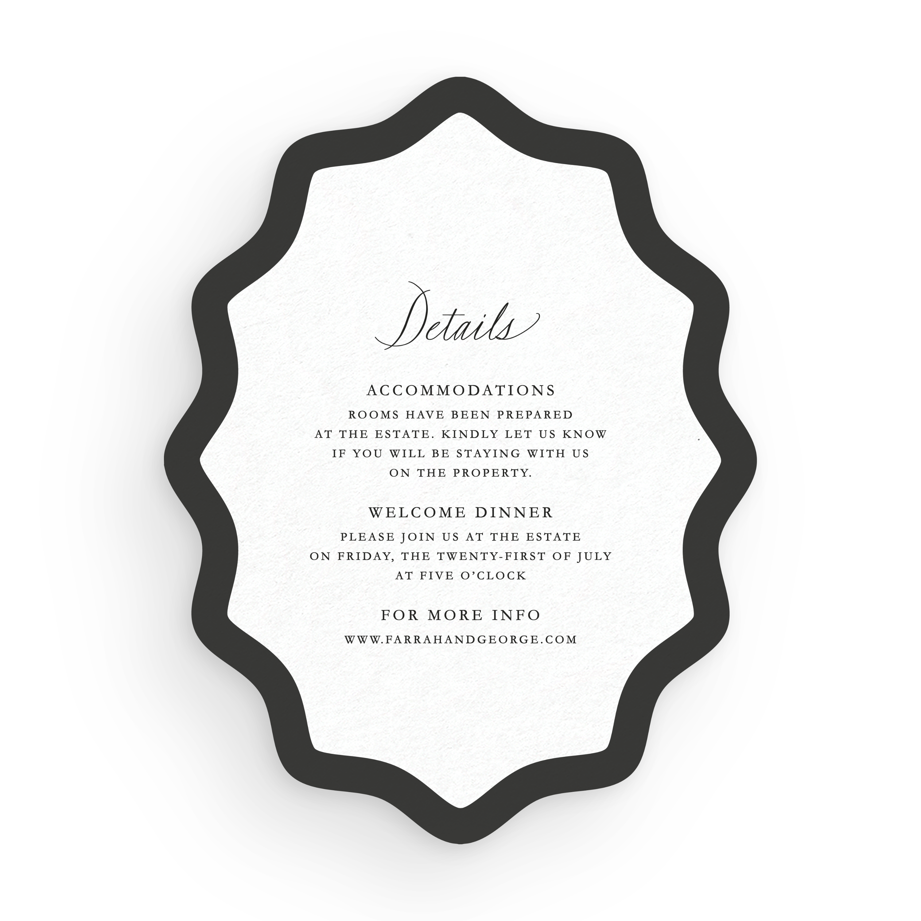 Wavy Oval Details Card