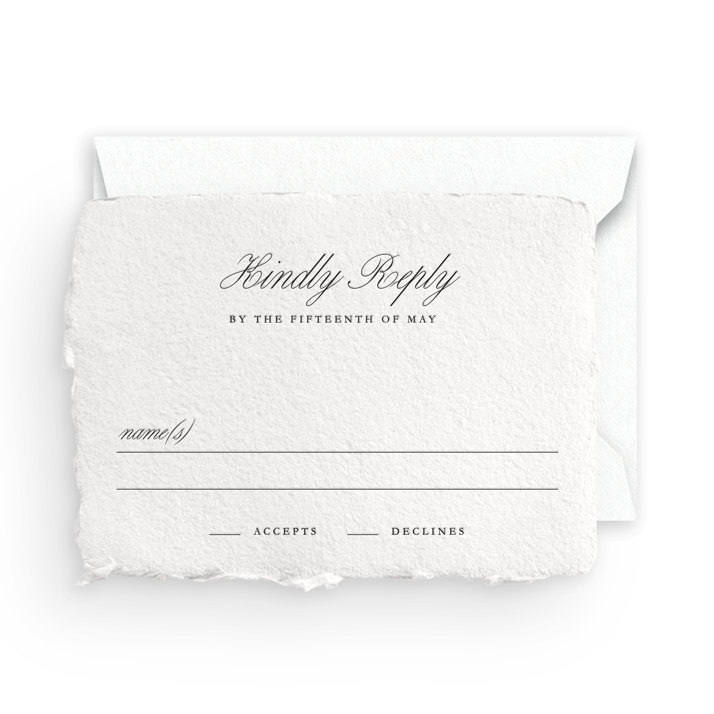 Handmade Mail-in Response Card/Envelope